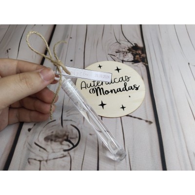Mini pompero para boda con etiqueta personalizada | Detalles originales para invitados