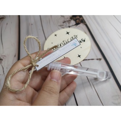 Mini pompero para boda con etiqueta personalizada | Detalles originales para invitados