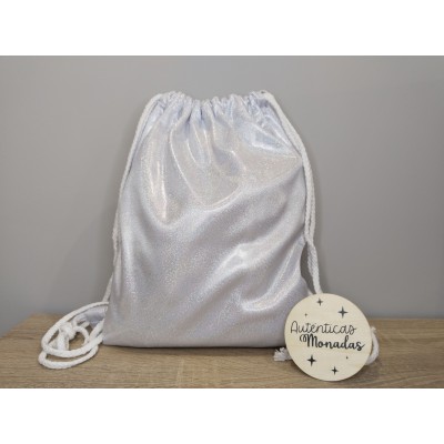 Mochila de Cuerdas Glitter Personalizable | 30,5x39 cm | Diseño a Tu Gusto