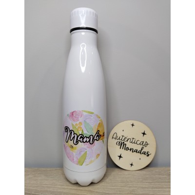 Botella Acero Inoxidable 700 ml Sublimada – Diseño Floral “MAMÁ” | Regalo Día de la Madre