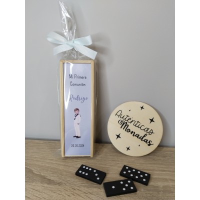 Dominó de madera personalizado  Regalo infantil para eventos
