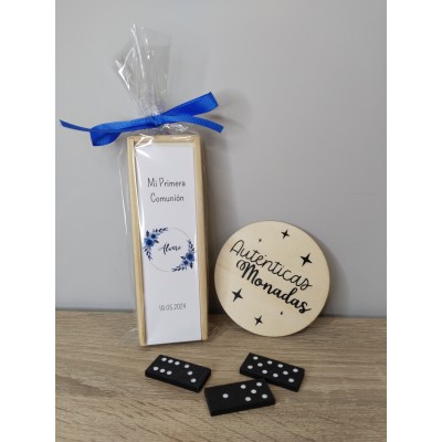 Dominó de madera personalizado  Regalo infantil para eventos