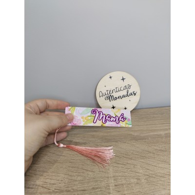 Marcapáginas Mamá Personalizado en Aluminio | Varios Diseños | Con Borla Decorativa
