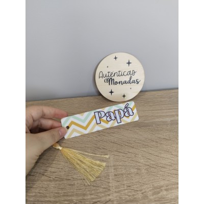 Marcapáginas metálico personalizado – Diseño Papá