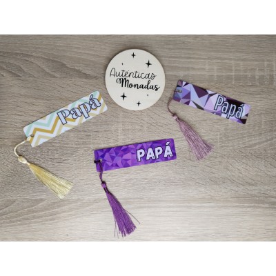 Marcapáginas metálico personalizado – Diseño Papá