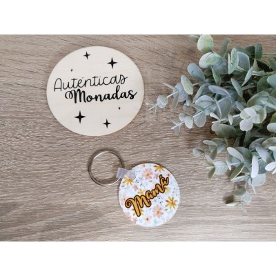 Llavero Personalizado “MAMÁ PRIMAVERA” – Aluminio 5x5 cm | Regalo Día de la Madre