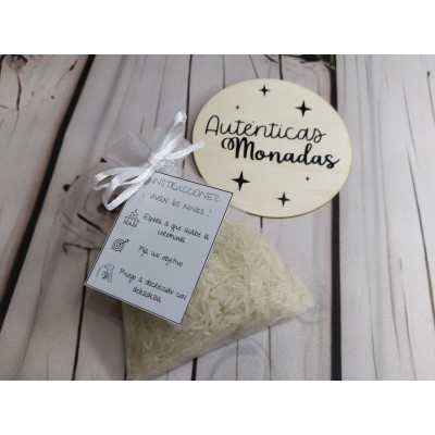 Saquitos de Organza con Arroz y Etiqueta Personalizada – Detalle para Invitados de Boda