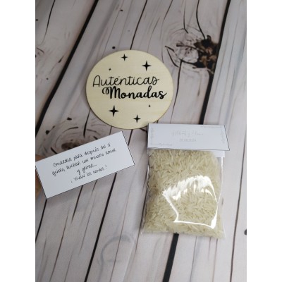 Bolsita de Arroz para Boda con Etiqueta Personalizada – Detalle para Invitados