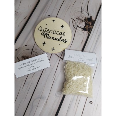 Bolsita de Arroz para Boda con Etiqueta Personalizada – Detalle para Invitados