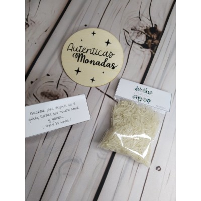Bolsita de Arroz para Boda con Etiqueta Personalizada – Detalle para Invitados
