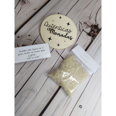Bolsita de Arroz para Boda con Etiqueta Personalizada – Detalle para Invitados