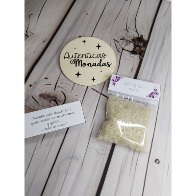Bolsita de Arroz para Boda con Etiqueta Personalizada – Detalle para Invitados