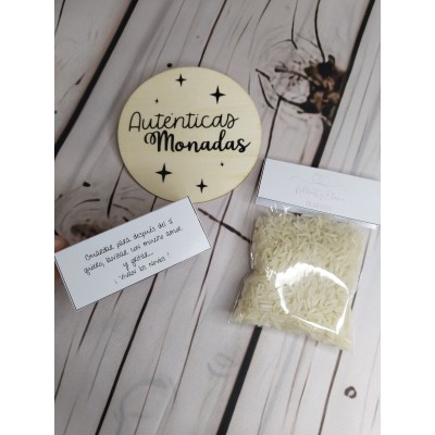 Bolsita de Arroz para Boda con Etiqueta Personalizada – Detalle para Invitados