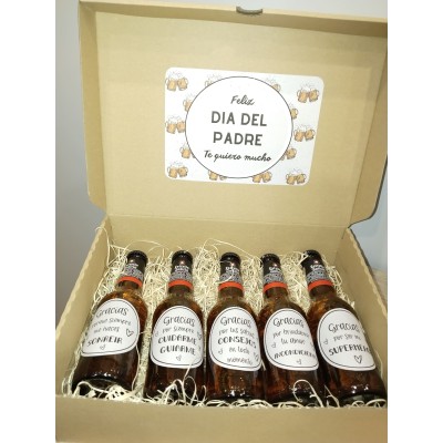 Caja Regalo “5 Razones para Darte las Gracias, Papá” | Cervezas Personalizadas Estrella Galicia