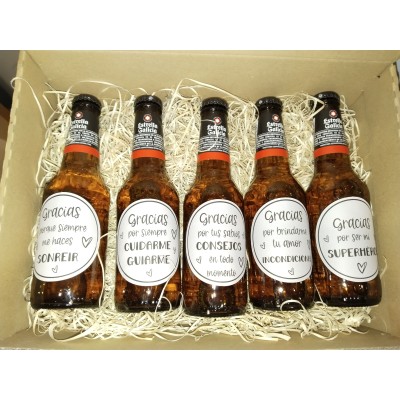 Caja Regalo “5 Razones para Darte las Gracias, Papá” | Cervezas Personalizadas Estrella Galicia