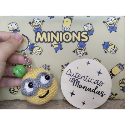 Llavero Minion Kevin de crochet hecho a mano – Regalo artesanal divertido