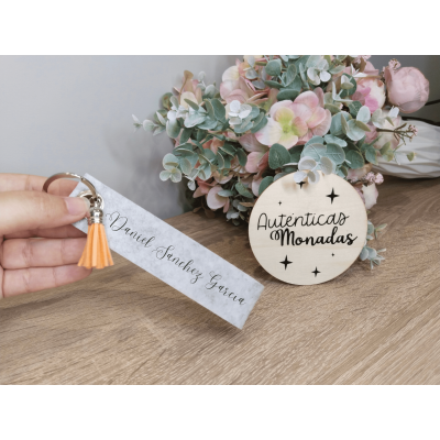 Llavero de Fieltro Reciclado Personalizable – Nombre, MAMÁ, PAPÁ | Regalo Original