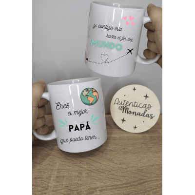 Taza personalizada “Papá, el mejor del mundo” – Regalo emotivo Día del Padre