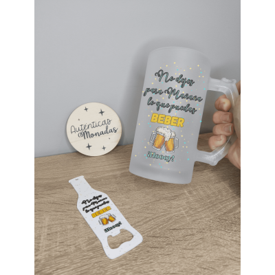 Pack Regalo “No dejes para mañana lo que puedas beber hoy” con Jarra y Abridor Personalizados