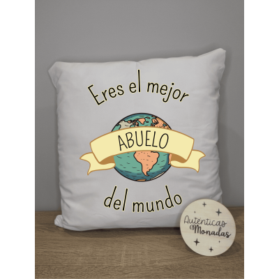 Cojín Personalizado para la Mejor Abuela o Abuelo | Regalo Original