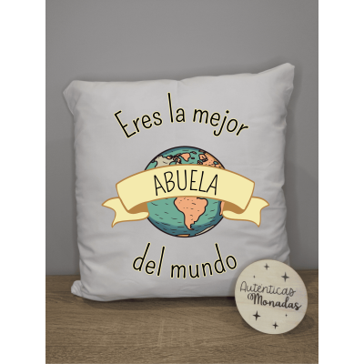 Cojín Personalizado para la Mejor Abuela o Abuelo | Regalo Original