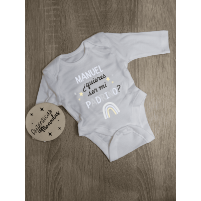 Body bebé personalizado “¿Quieres ser mi padrino?” | Regalo especial