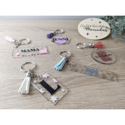 Llaveros acrílicos personalizados para eventos – Varias formas a elegir con tarjeta y bolsa incluida