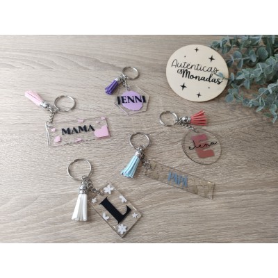 Llaveros acrílicos personalizados para eventos – Varias formas a elegir con tarjeta y bolsa incluida