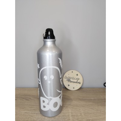 Bidón Halloween Gris 800ml – Botella Reutilizable con Vinilo | Últimas Oportunidades