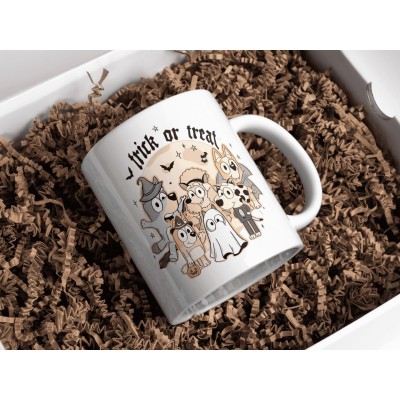 Taza Halloween Bluey 325ml – Taza Cerámica Infantil Personalizada