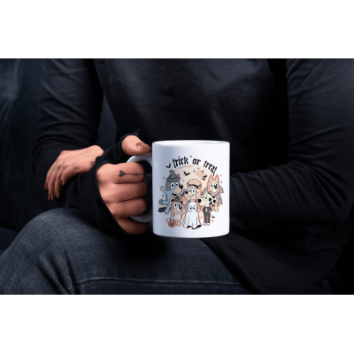 Taza Halloween Bluey 325ml – Taza Cerámica Infantil Personalizada