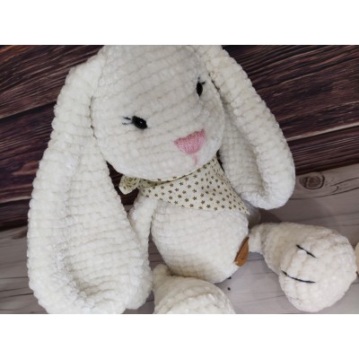 Conejito Blanco de Crochet Hecho a Mano – Muñeco Artesanal