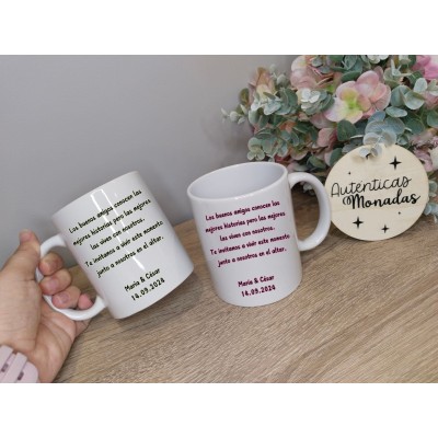 Taza Personalizada “¿Quieres ser mi Padrino/Madrina?” – Regalo para Boda
