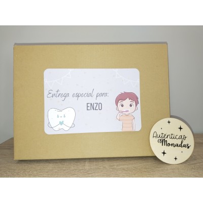 Pack Ratón Pérez Personalizado con Puerta, Escalerita, Cofre y Bote para Dientes – Hecho a Mano