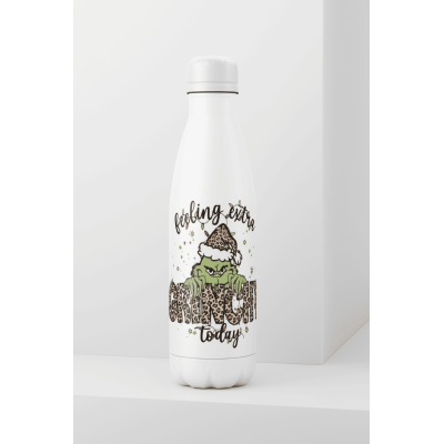 Botella Acero Inoxidable 700 ml – Diseño Grinch Personalizable con Nombre | Regalo Navidad