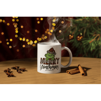 Taza Navideña Personalizada Diseño Grinch con Nombre | Regalo Original de Navidad