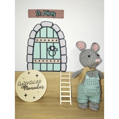 Pack Ratón Pérez para Dos Hermanos – Set Doble Personalizado con Crochet, Puerta y Cofre
