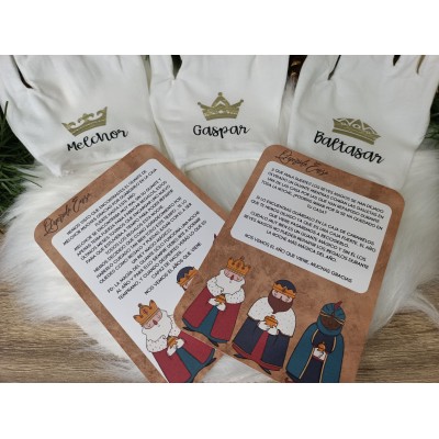 Pack Reyes Magos con guante, carta y caramelos