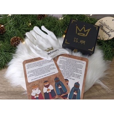 Guante de Melchor con carta personalizada y caramelos