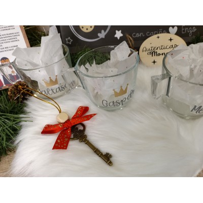 Bandeja y tazas personalizadas para Reyes Magos