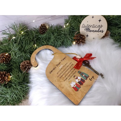 Llave mágica y cuelga puertas personalizado de Reyes Magos