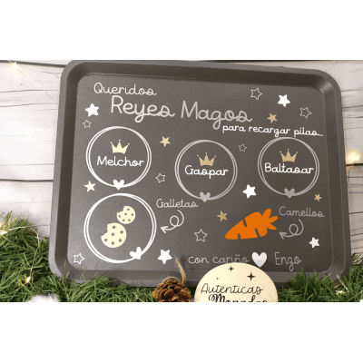 Bandeja personalizada para los Reyes Magos