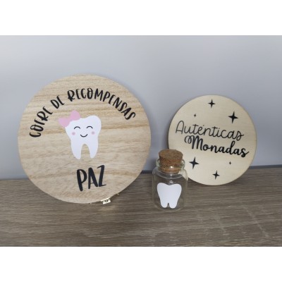 Pack Ratón Pérez para Dos Hermanos – Set Doble Personalizado con Crochet, Puerta y Cofre
