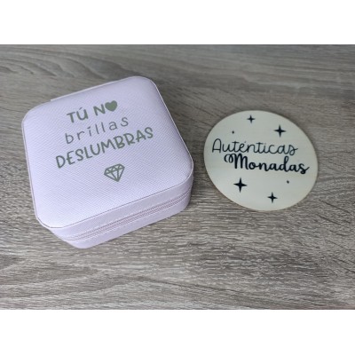 Pack Regalo Personalizado para Mujer – Set Rosa con Joyero, Botella y Accesorios