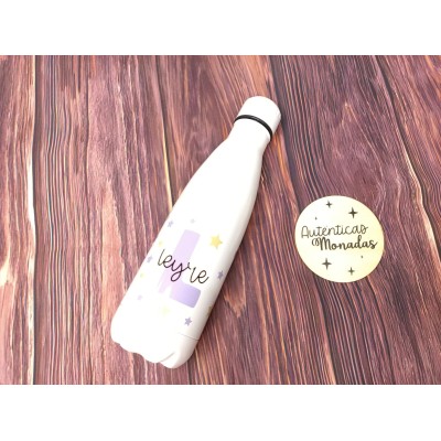 Pack Bolso, Neceser y Botella Personalizados con Inicial y Nombre – Estrellas Doradas