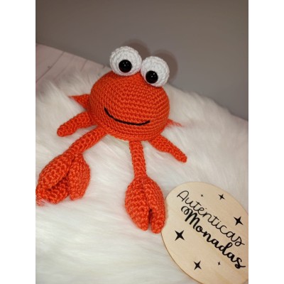 Muñeco Cangrejo de Crochet Hecho a Mano – Amigurumi Original