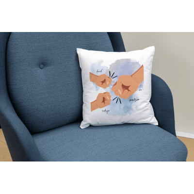 Cojín personalizado Manos de los hijos – Regalo emotivo para papá