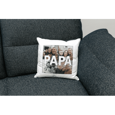 Cojín personalizado Papá y fotos – Regalo original Día del Padre