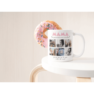 Taza personalizada con 6 fotos para mamá – Regalo original y emotivo