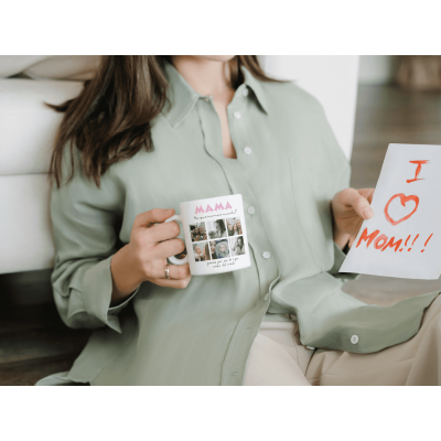 Taza personalizada con 6 fotos para mamá – Regalo original y emotivo